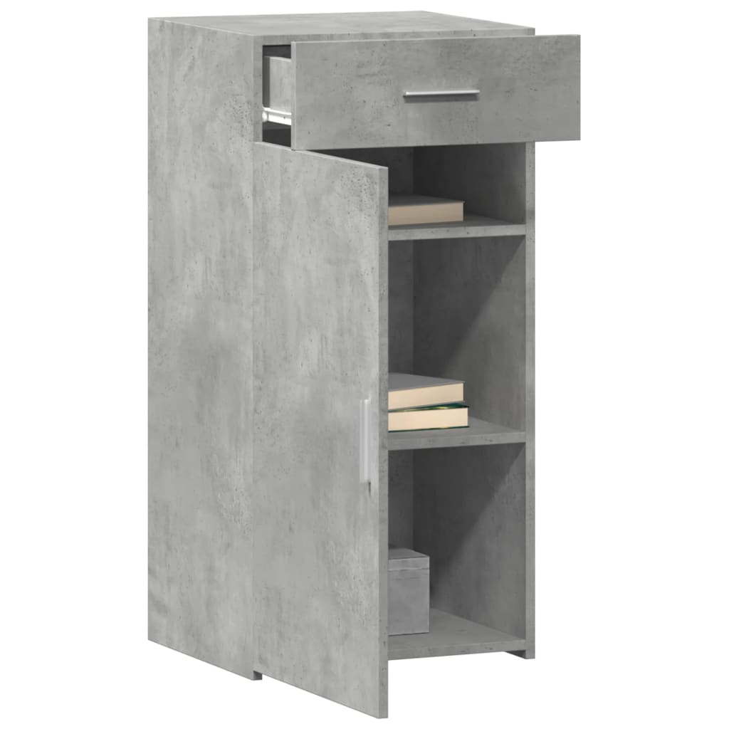 Dulap, gri beton, 45x42,5x93 cm, lemn prelucrat — imaginea 3