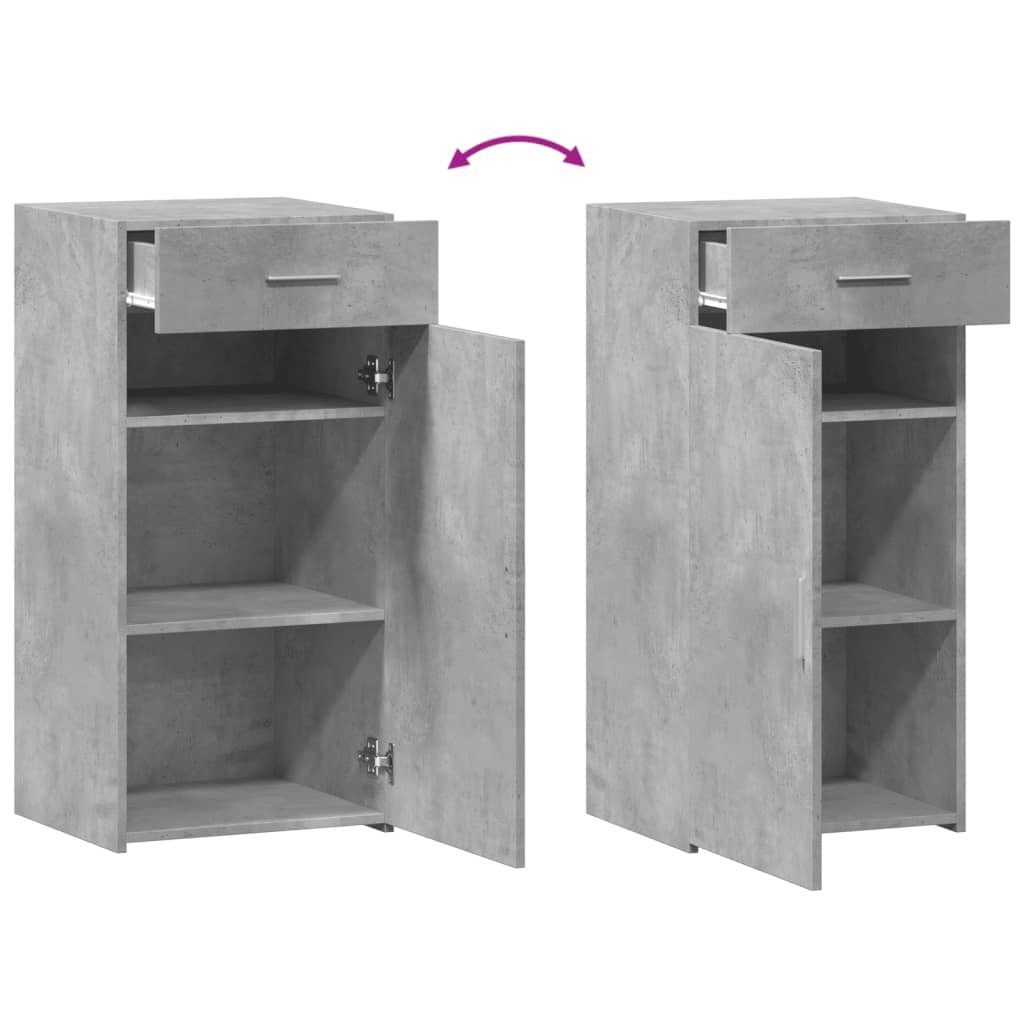 Dulap, gri beton, 45x42,5x93 cm, lemn prelucrat — imaginea 7