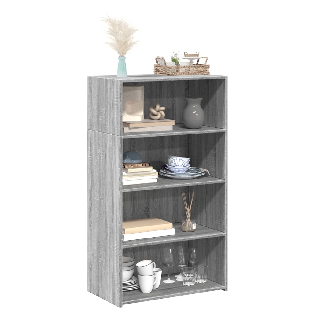 Dulap inalt, gri sonoma, 70x41x124 cm, lemn prelucrat — imaginea 3