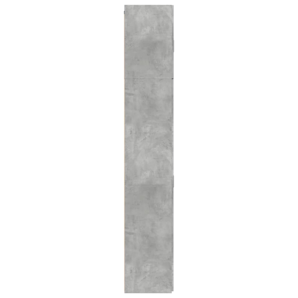 Dulap inalt, gri beton, 80x42,5x249 cm, lemn prelucrat — imaginea 7
