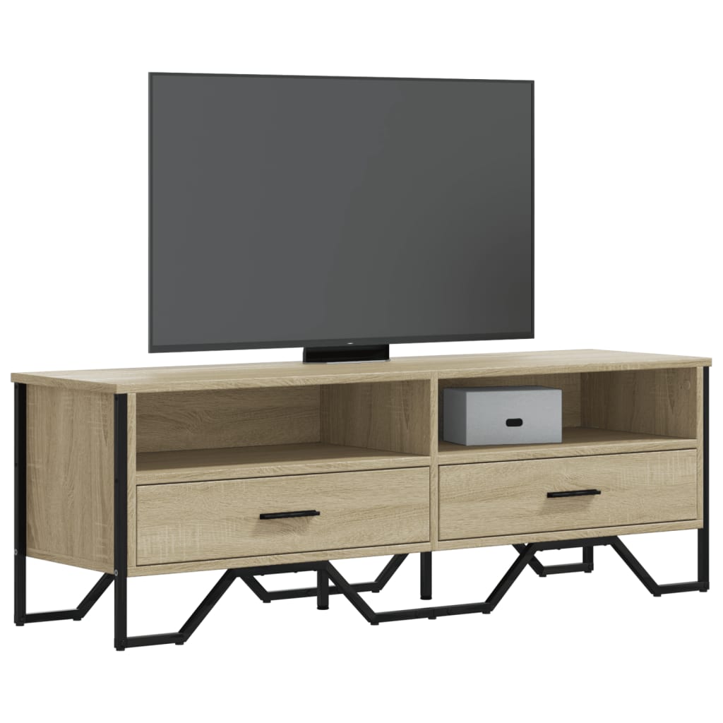Dulap TV, stejar sonoma, 122x34x41 cm, lemn prelucrat — imaginea 2