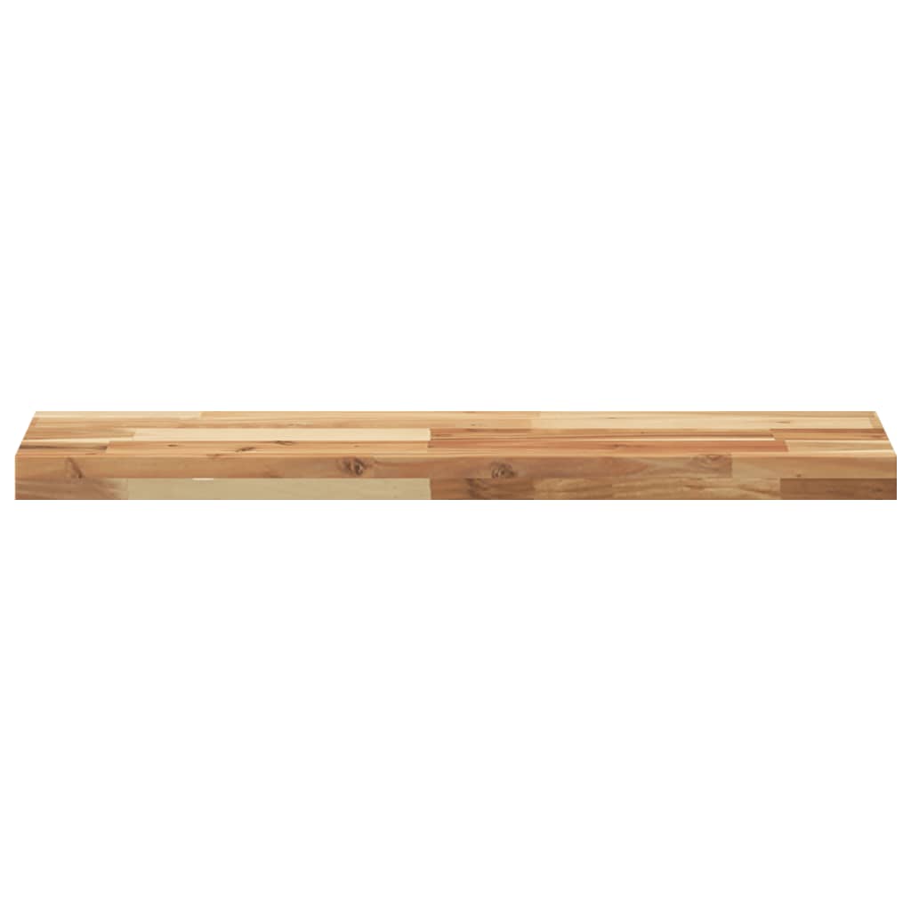 Rafturi suspendate 2 buc. 80x20x4 cm lemn masiv acacia netratat, finisat în ulei — imaginea 4