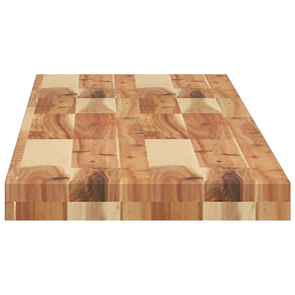 Rafturi suspendate 2 buc. 160x30x4cm lemn masiv acacia netratat, finisat în ulei — imaginea 5