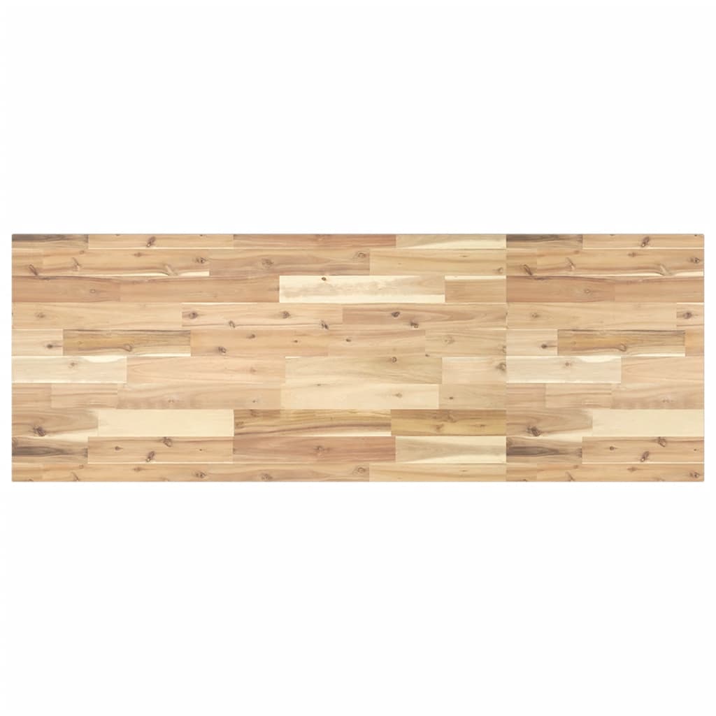 Blat de masa, 140x50x2 cm, dreptunghiular, lemn masiv de acacia, natural
