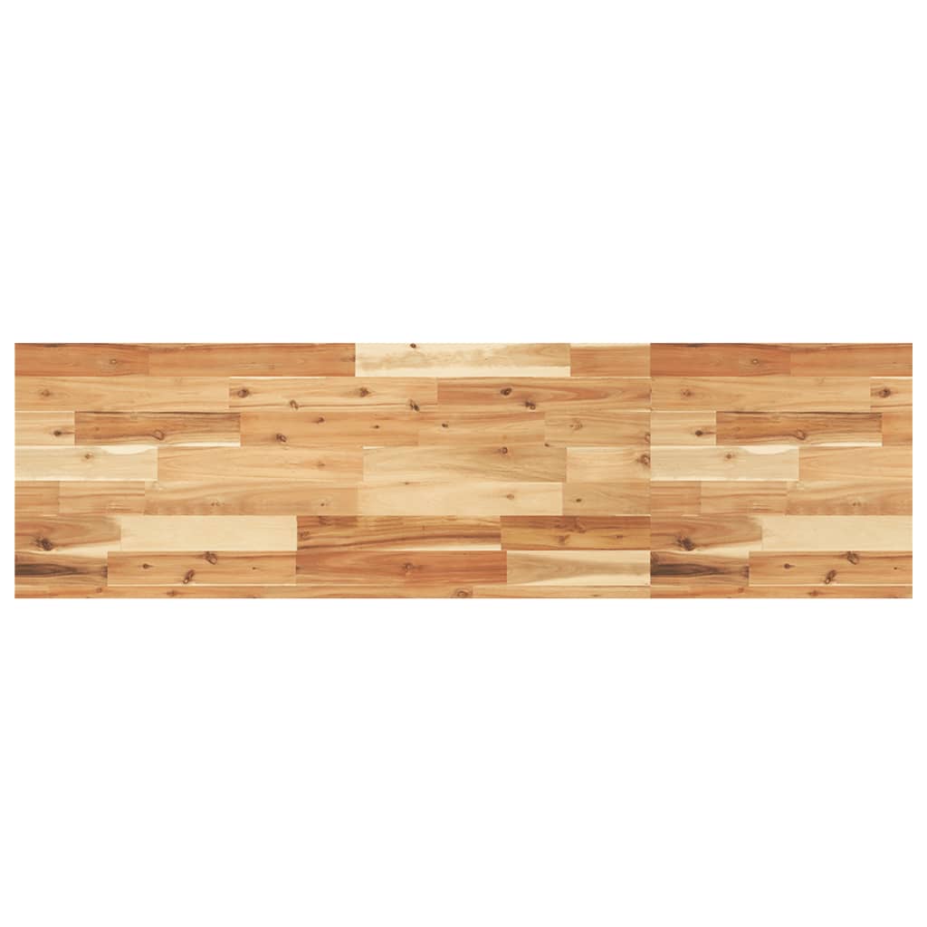 Raft pentru lavoar montat pe perete, otel și lemn masiv acacia, maro închis și alb, mărime 160x40x4 cm, model dreptunghiular — imaginea 8