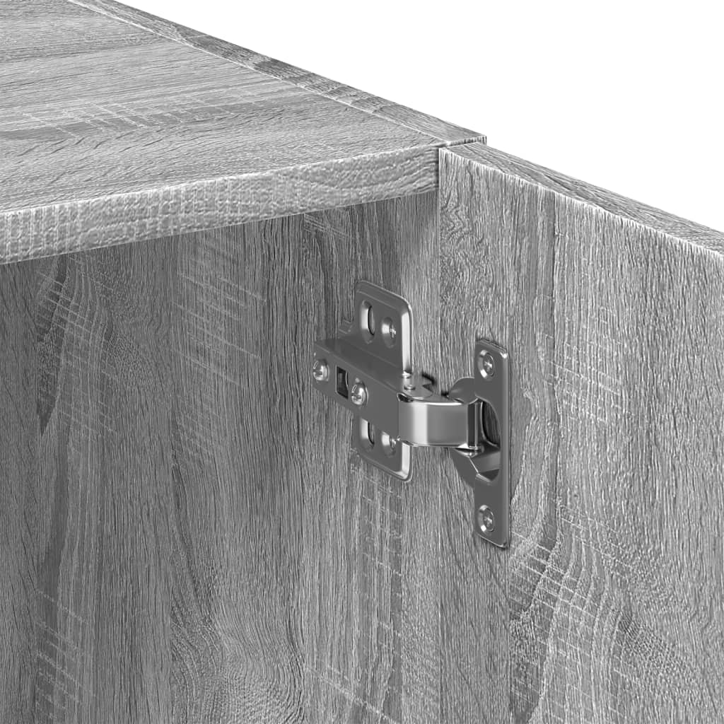 Dulap inalt, sonoma gri, 80x42,5x249 cm, lemn prelucrat — imaginea 9