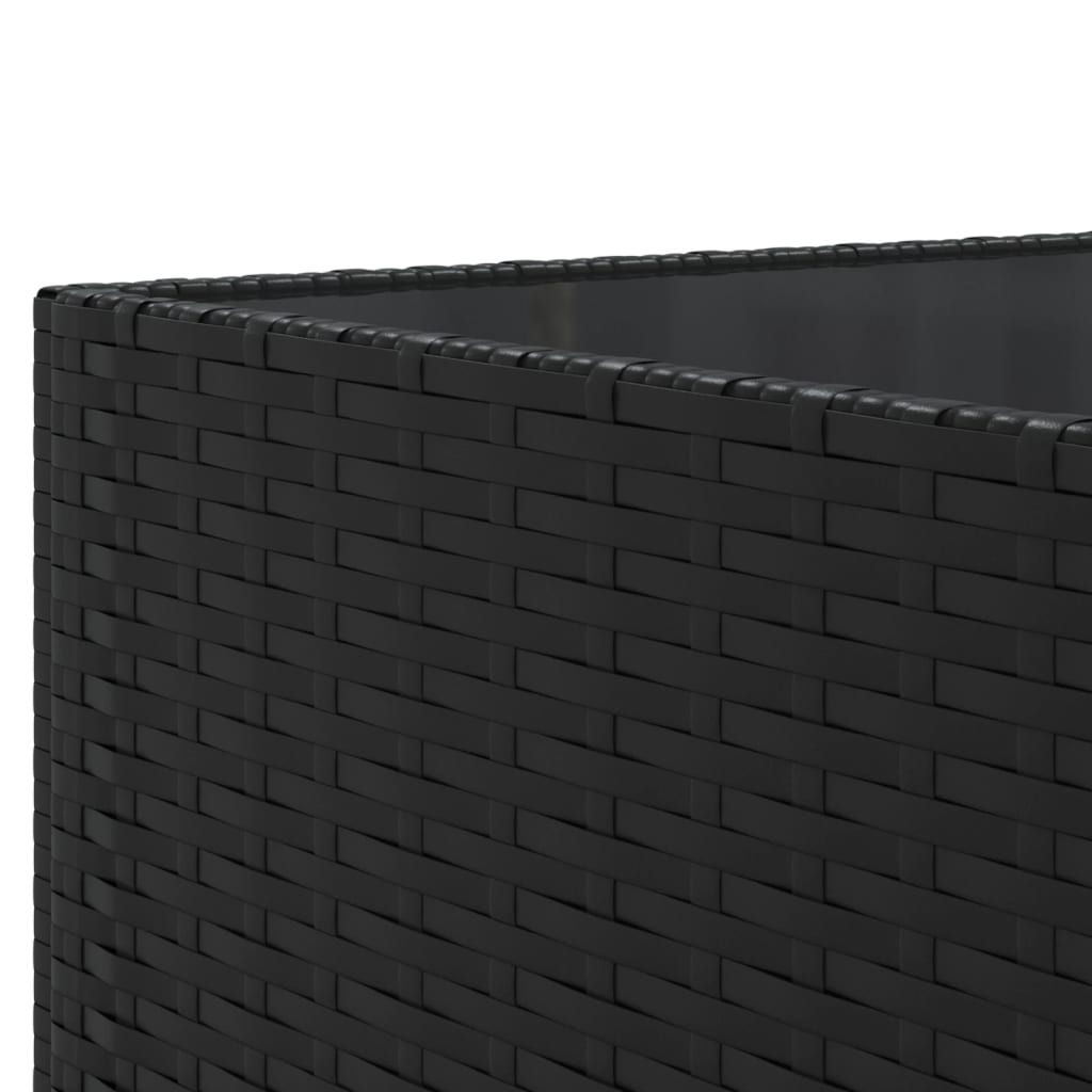 Set canapele de gradina cu perne, 11 piese, negru, poliratan — imaginea 9