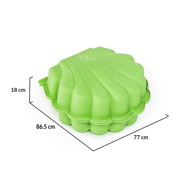 Cutie de nisip Scoica dubla Verde - 1 | YEO