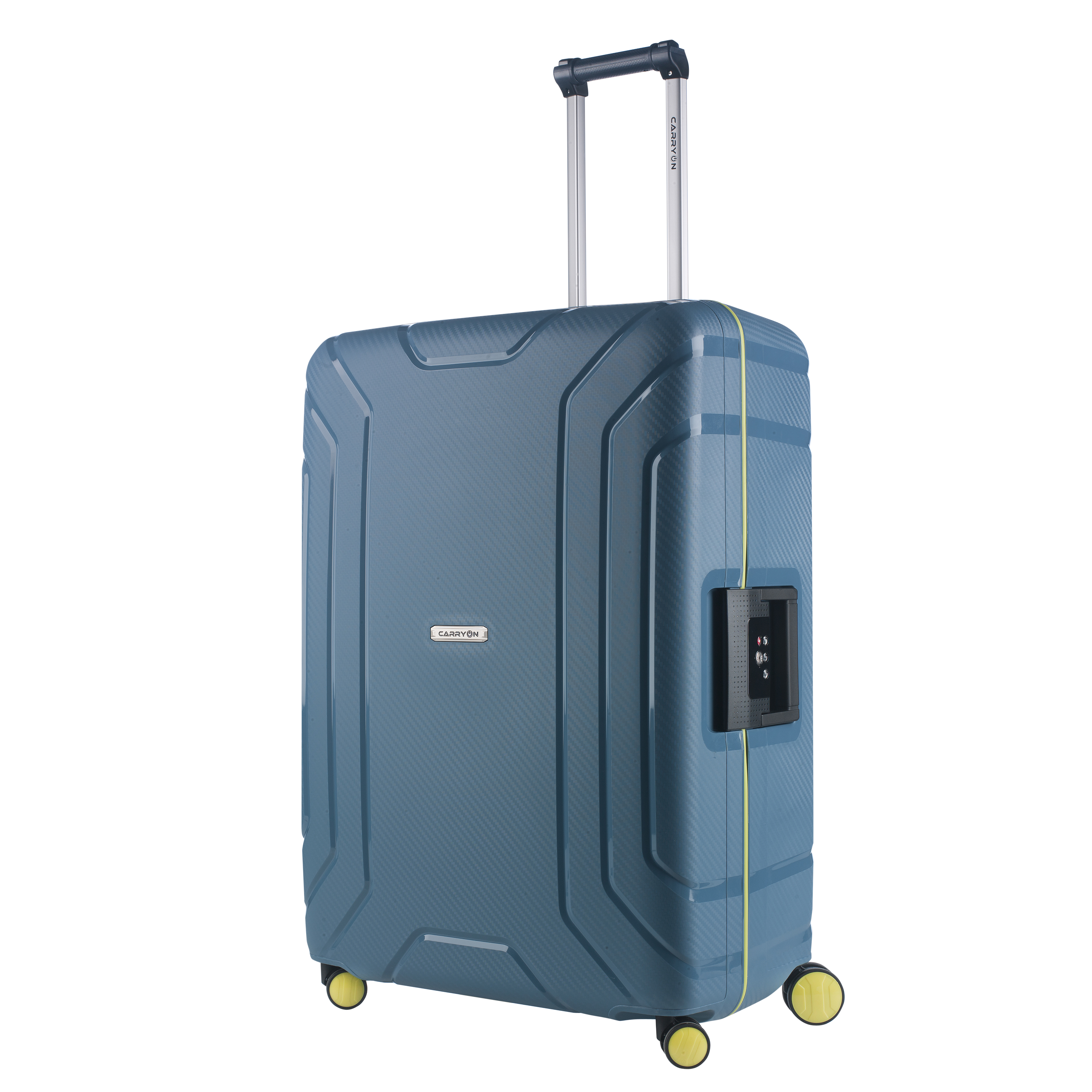 Troler Mare, CarryOn, STEWARD, Polipropilena, inchidere cu clapeta, marime L, Albastru