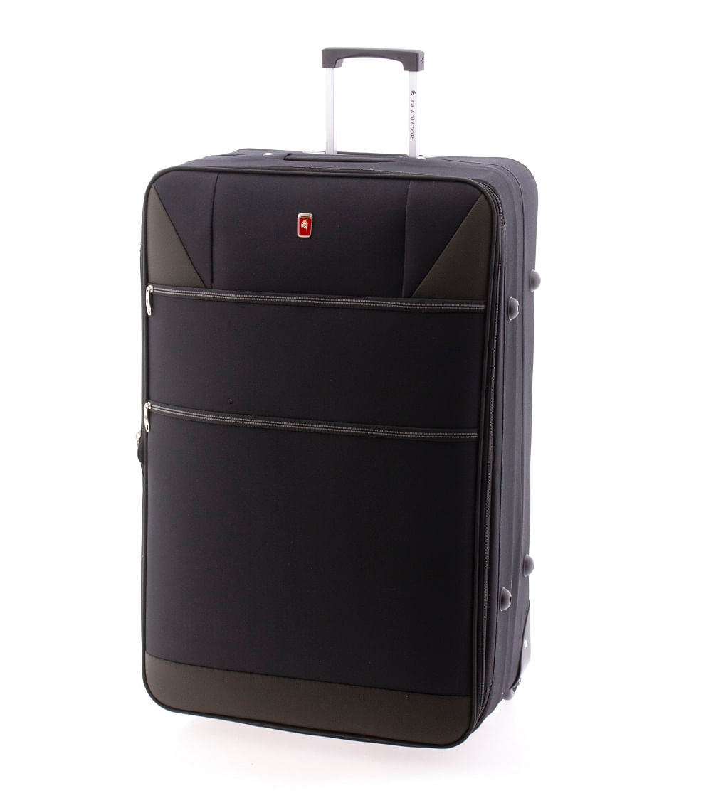 Troler Extra Large Extensibil, 2 roti, Gladiator, Metro MG 2113 - 81 cm, Poliester, Negru