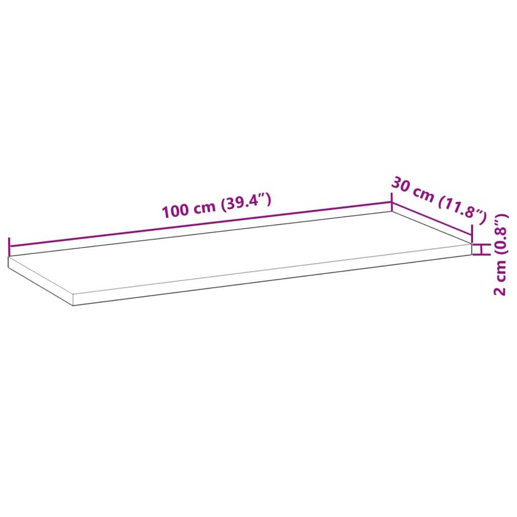 Raft plutitor, 100x30x2 cm, lemn masiv de acacia netratat — imaginea 8