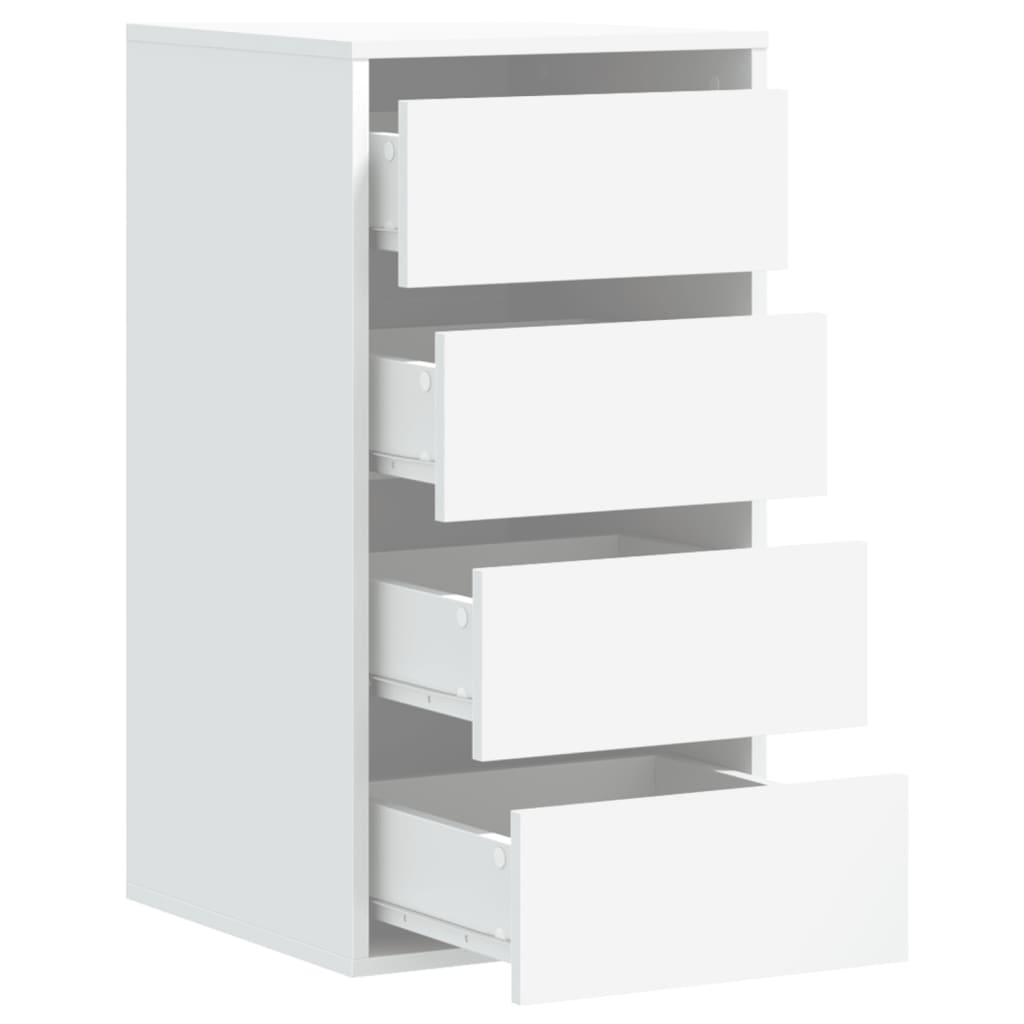 Dulap colt cu sertare alb 40x41x76 cm lemn prelucrat — imaginea 5