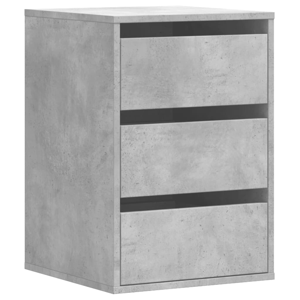 Dulap colt cu sertare gri beton 40x41x58 cm lemn prelucrat