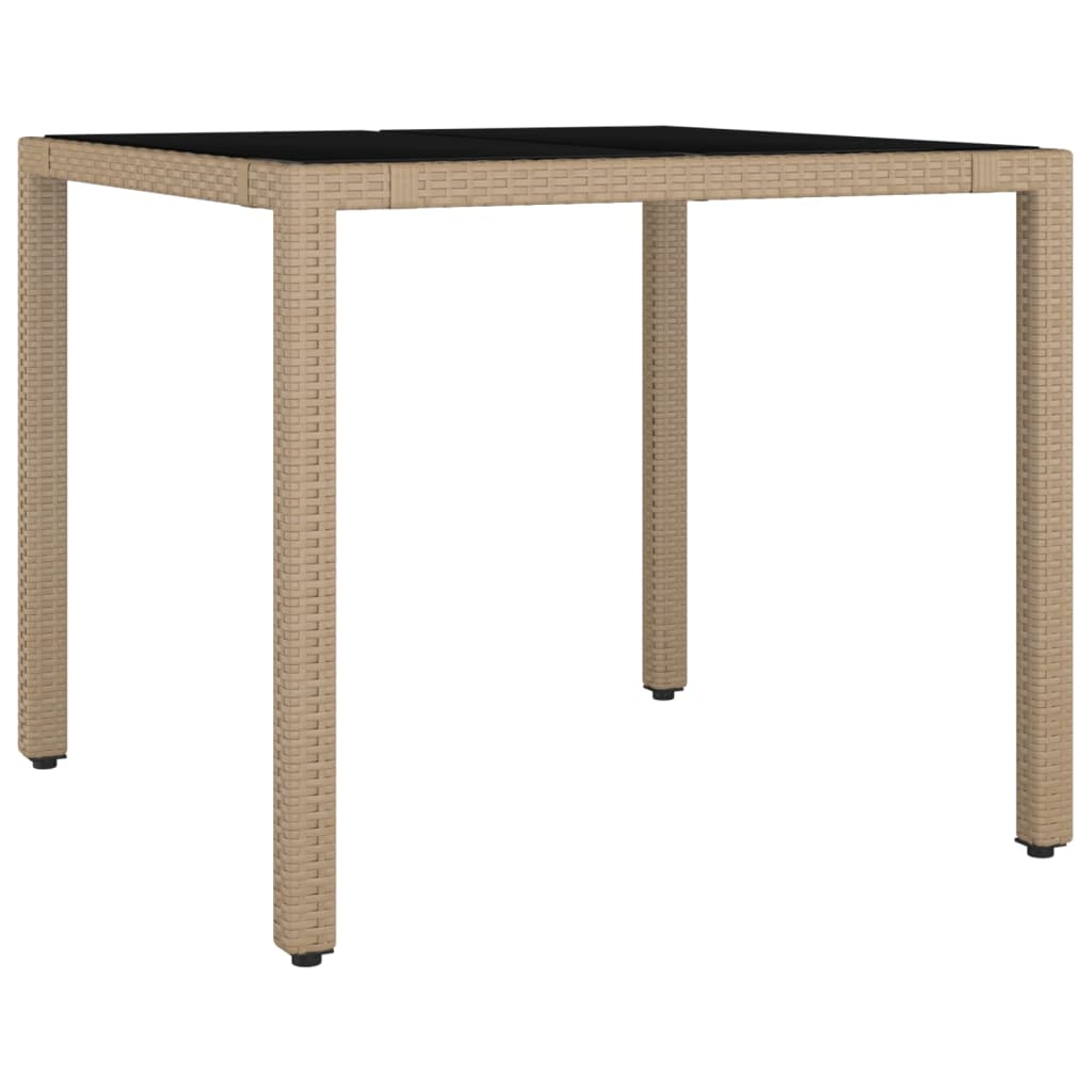 Set bistro de gradina, 3 piese, cu perne, maro, poliratan — imaginea 4