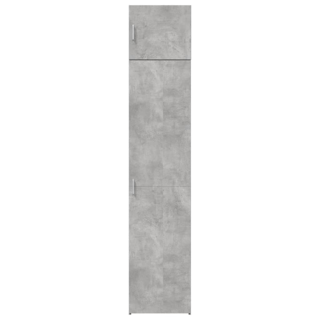Dulap depozitare slim gri beton 45x42,5x225 cm lemn prelucrat — imaginea 4