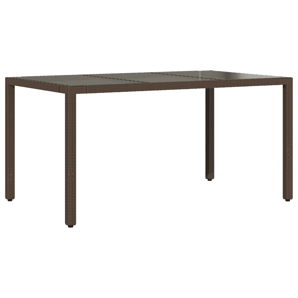 Set bistro de gradina cu perne, 7 piese, maro, poliratan — imaginea 4