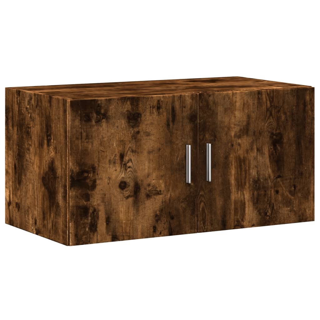 Dulap depozitare stejar fumuriu 80x42,5x225 cm lemn prelucrat — imaginea 5