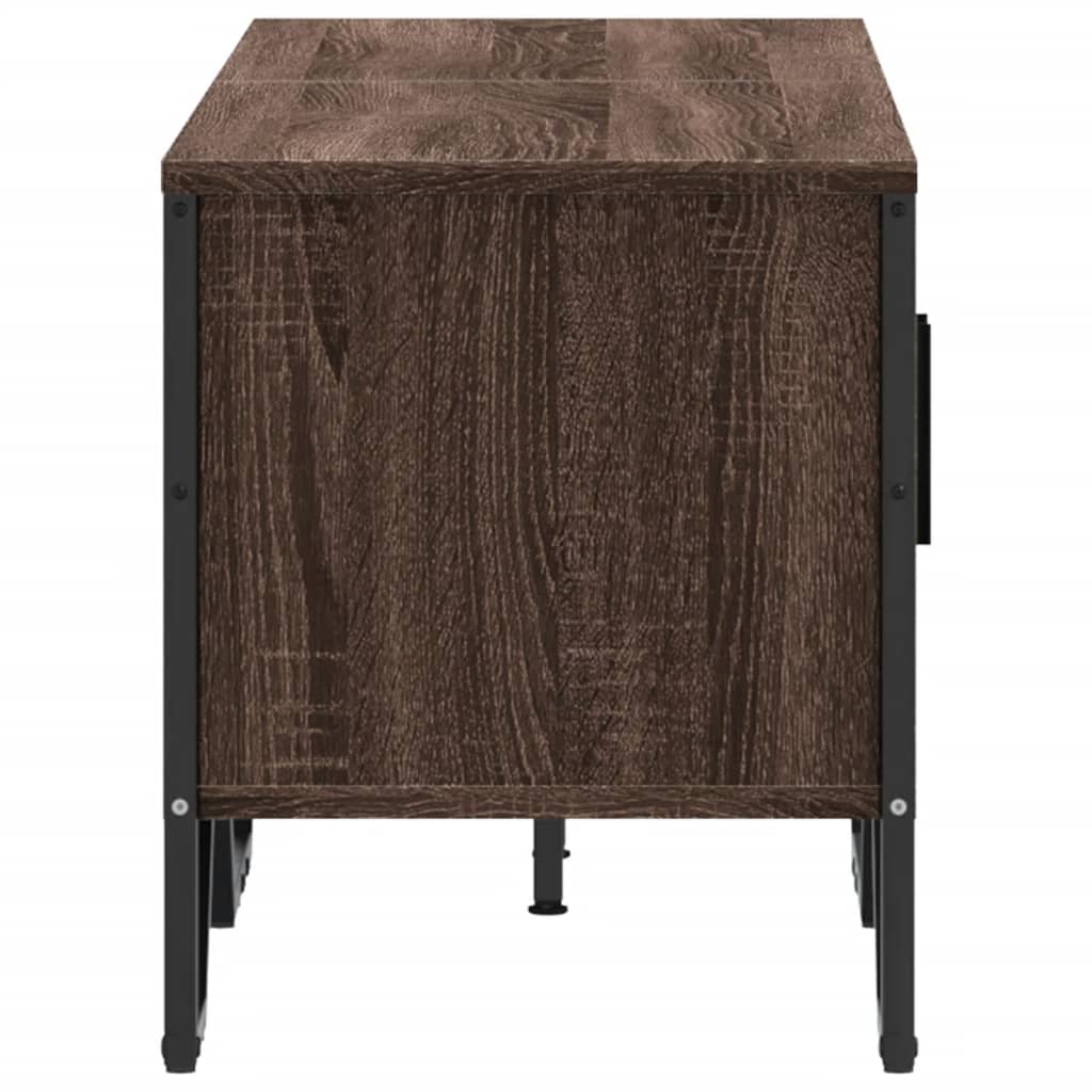 Dulap TV, stejar maro, 122x34x41 cm, lemn prelucrat — imaginea 5
