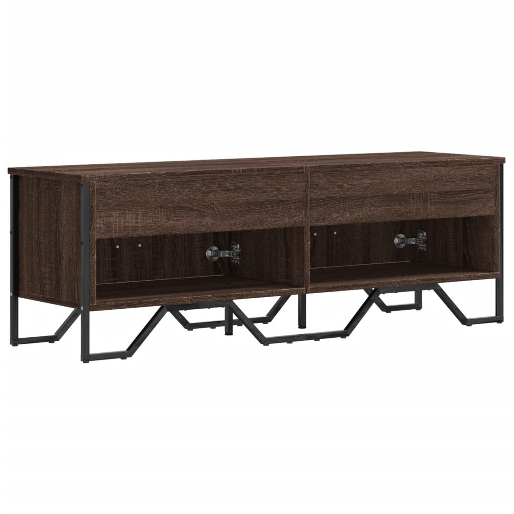 Dulap TV, stejar maro, 122x34x41 cm, lemn prelucrat — imaginea 6