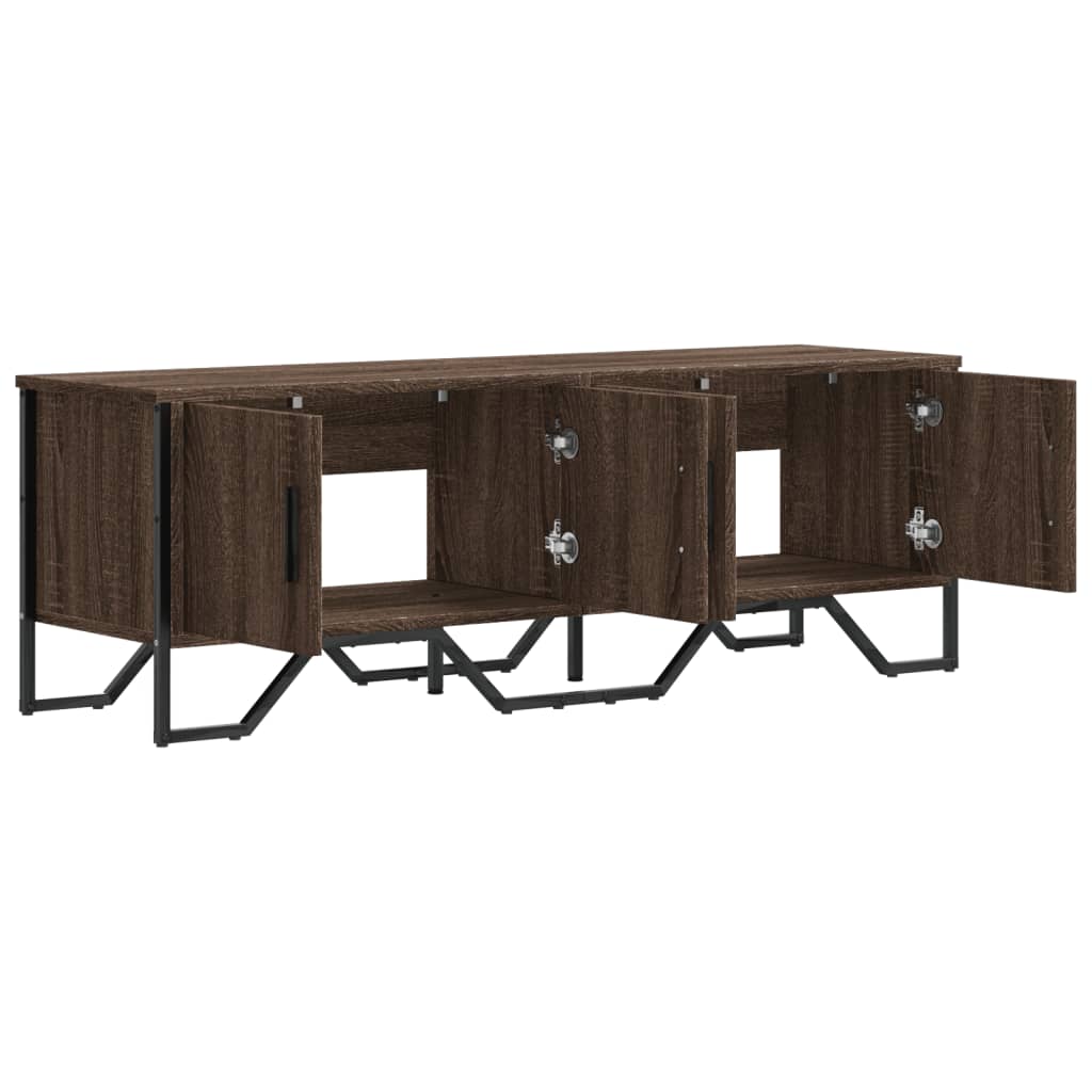 Dulap TV, stejar maro, 122x34x41 cm, lemn prelucrat — imaginea 7