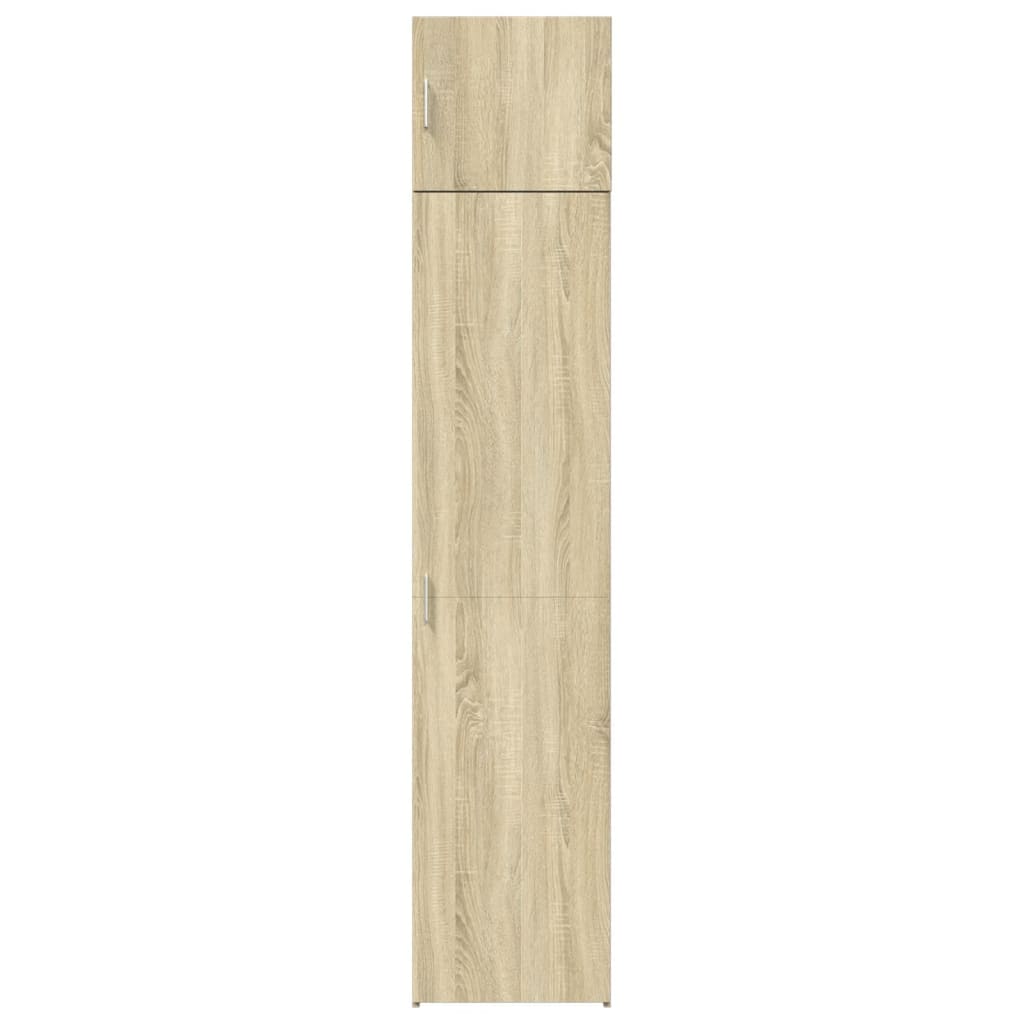 Dulap de depozitare slim, stejar sonoma, 45x42,5x225cm, lemn — imaginea 4