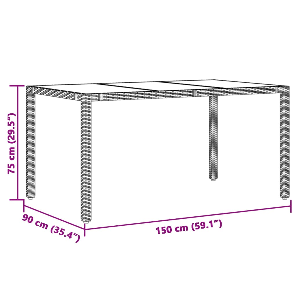 Set bistro de gradina cu perne, 5 piese, negru, poliratan — imaginea 9