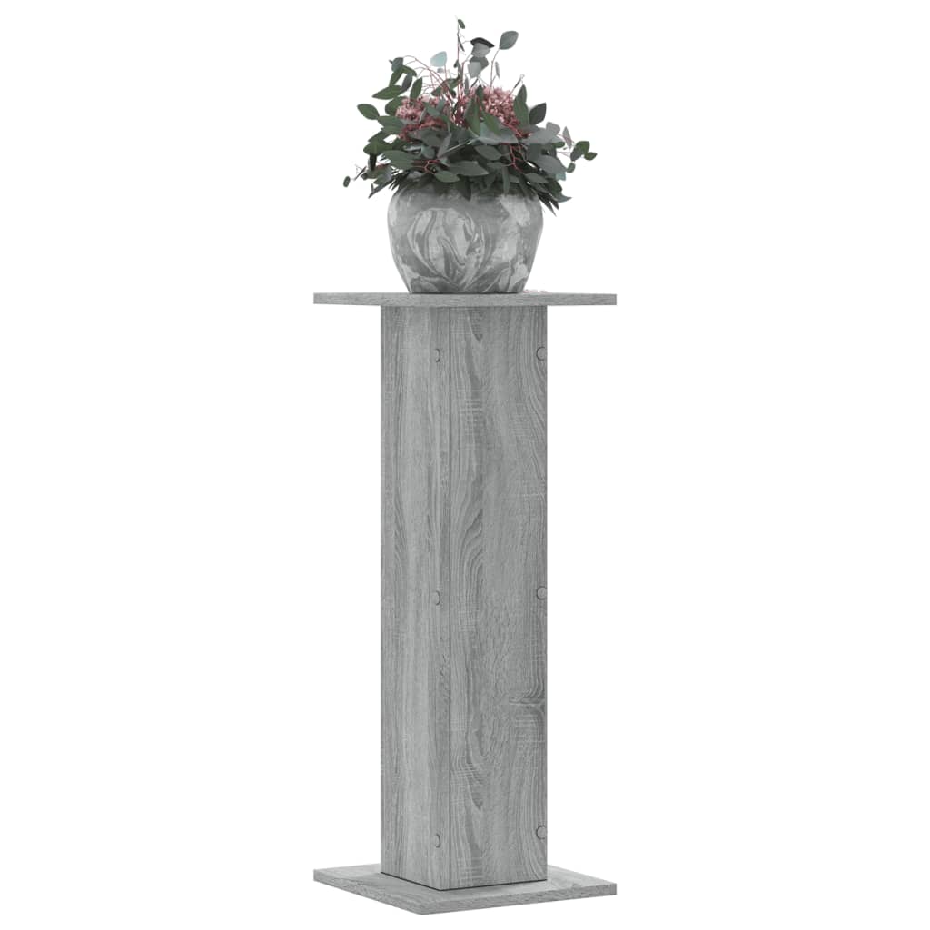 Suporturi de plante 2 buc. gri sonoma 30x30x80cm lemn prelucrat — imaginea 2