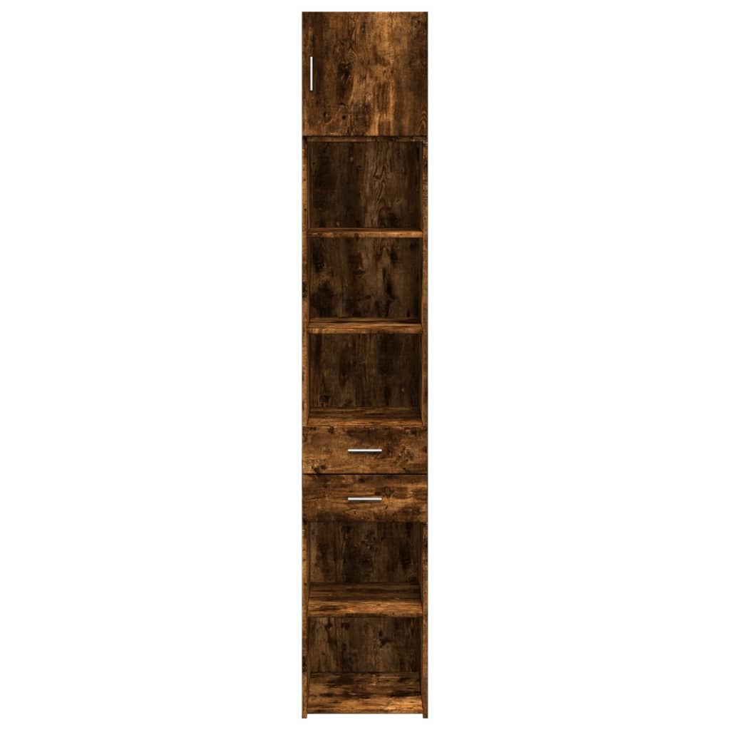 Dulap de depozitare slim, stejar fumuriu, 40x42,5x225 cm, lemn — imaginea 4