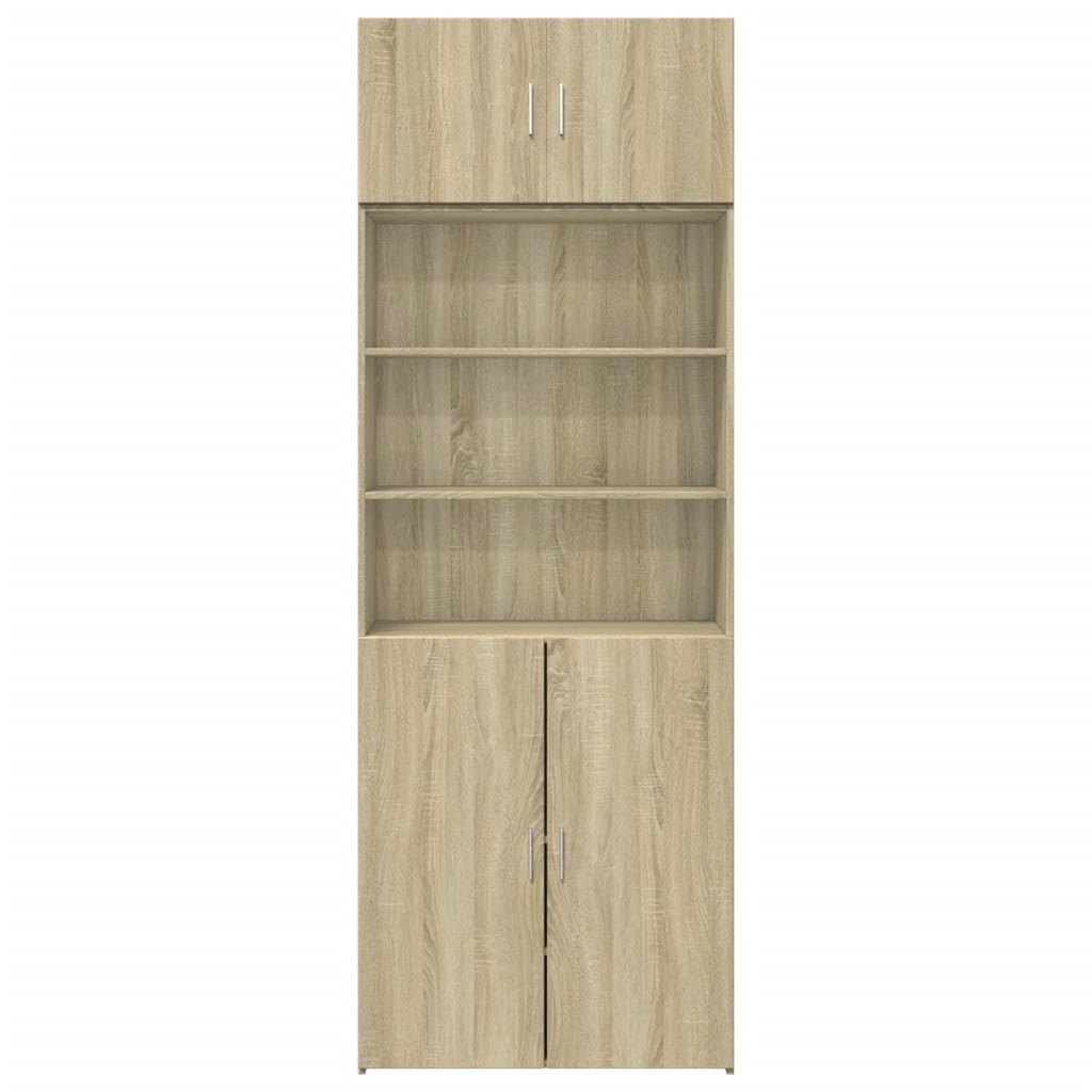 Dulap de depozitare stejar sonoma 80x42,5x225 cm lemn prelucrat — imaginea 4