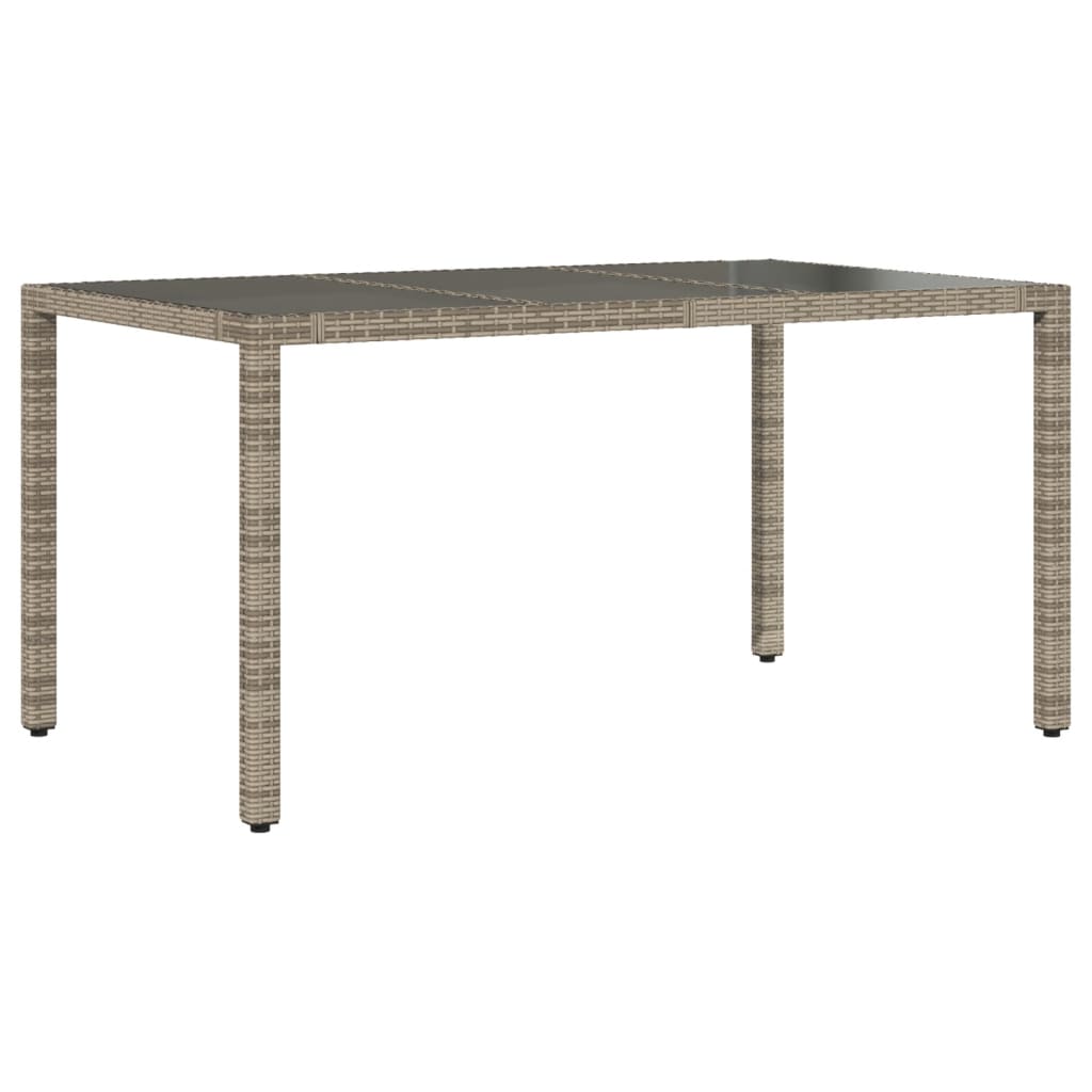 Set bistro de gradina cu perne, 7 piese, gri, poliratan — imaginea 4