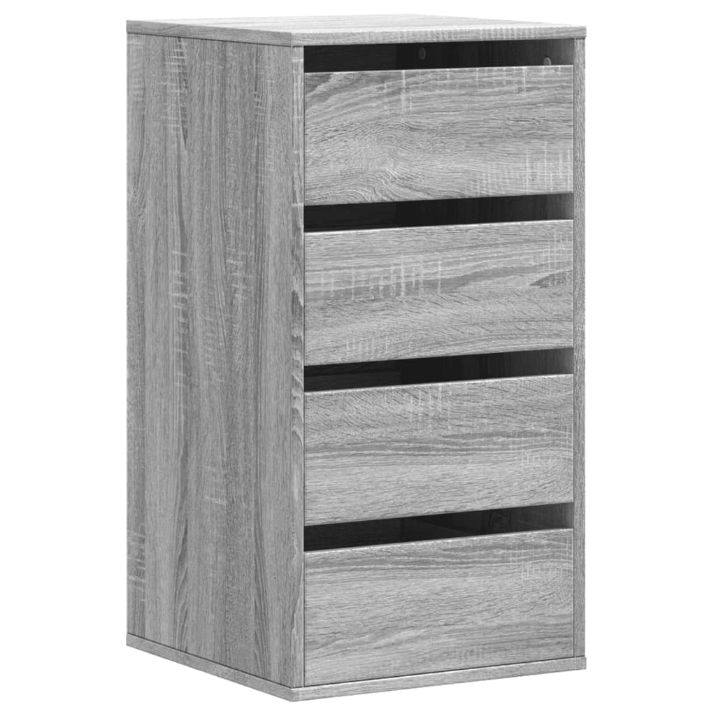 Dulap colt cu sertare sonoma gri 40x41x76 cm lemn prelucrat