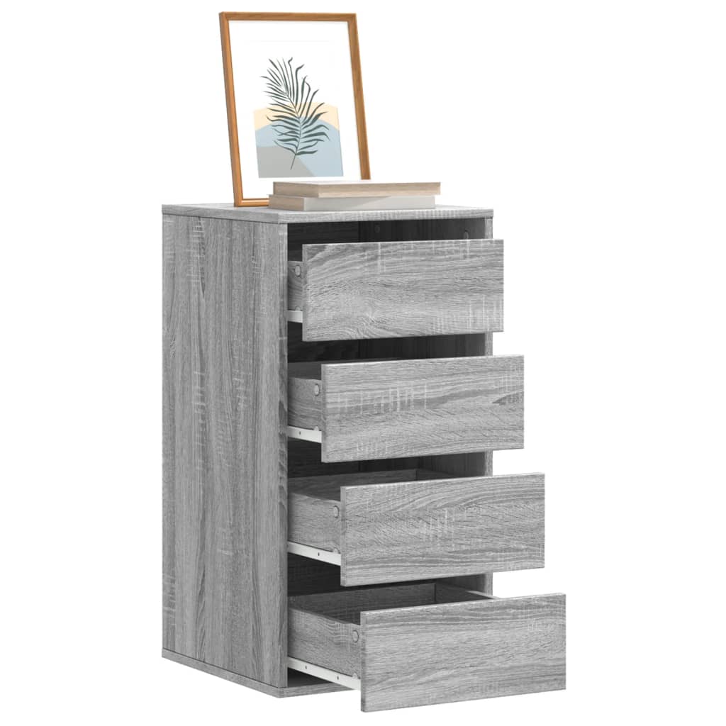 Dulap colt cu sertare sonoma gri 40x41x76 cm lemn prelucrat — imaginea 2
