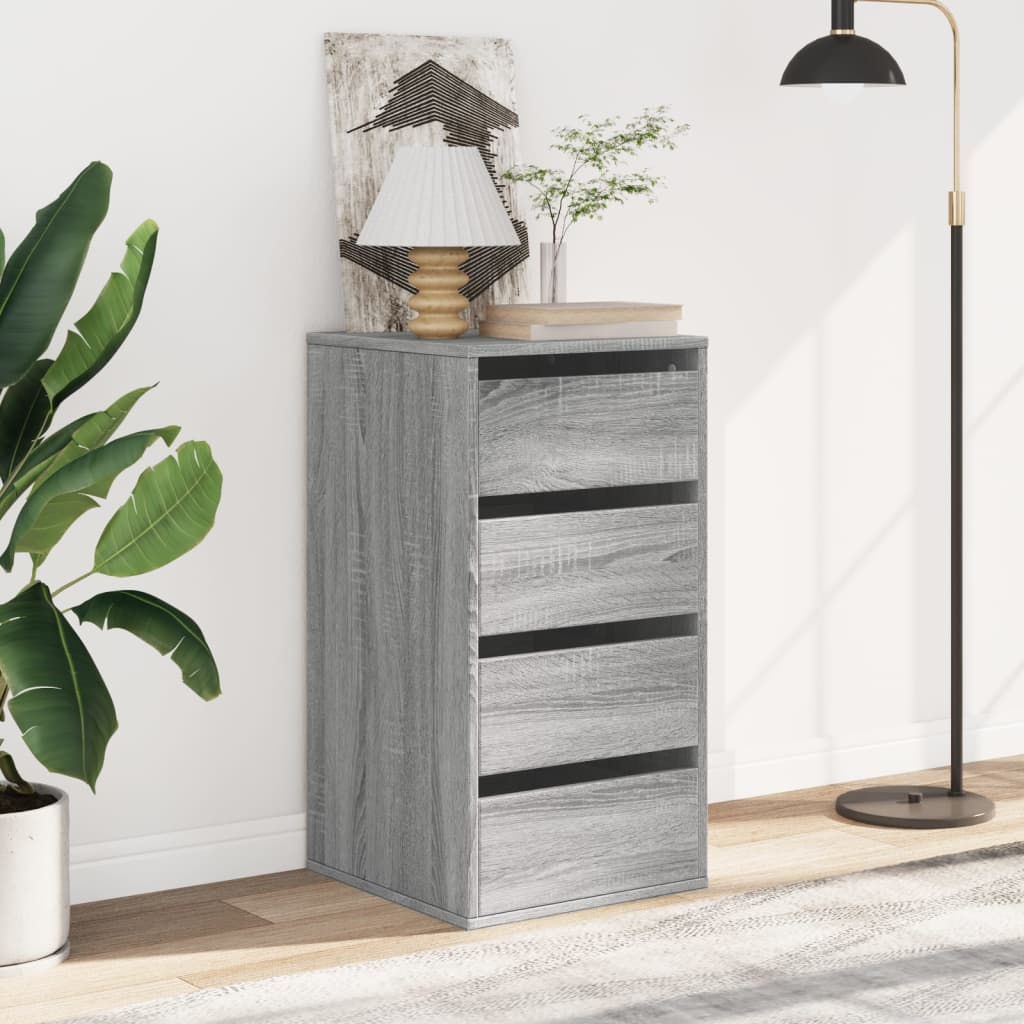 Dulap colt cu sertare sonoma gri 40x41x76 cm lemn prelucrat — imaginea 3