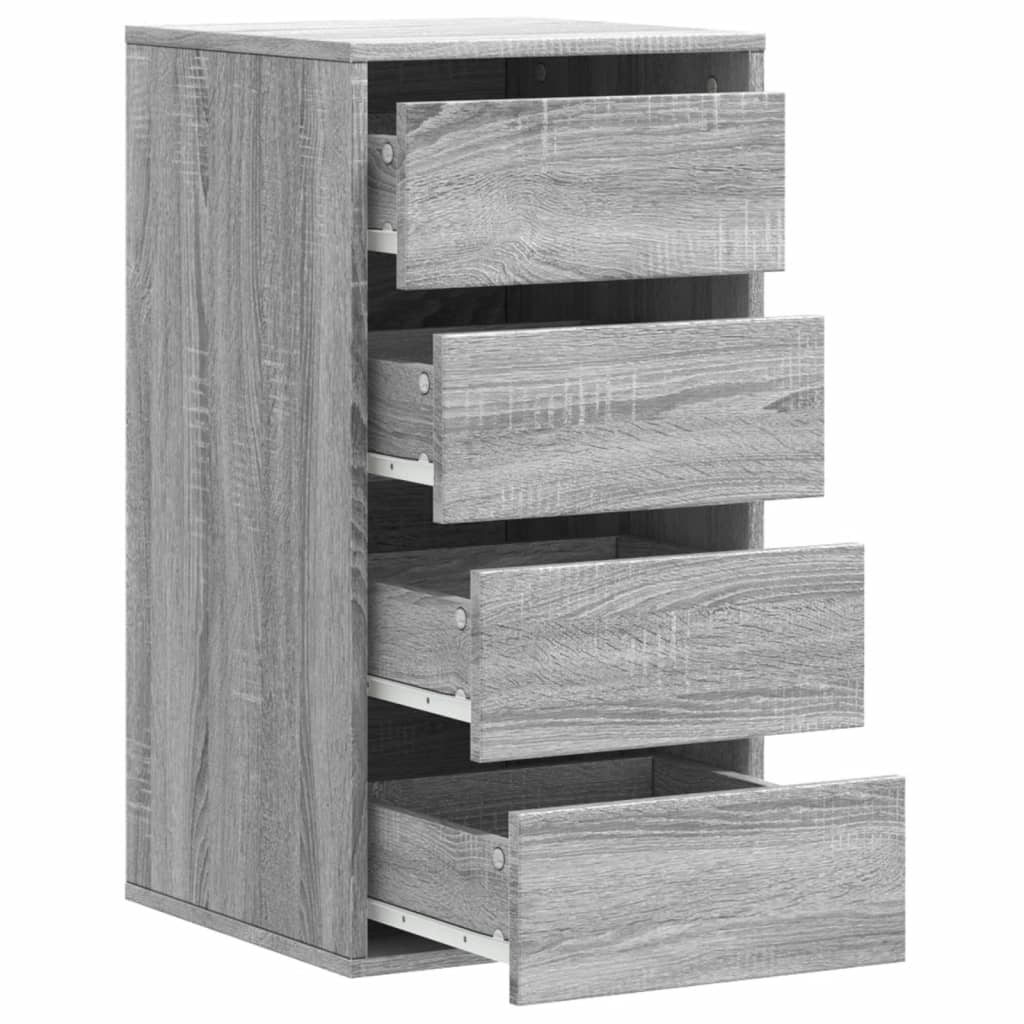 Dulap colt cu sertare sonoma gri 40x41x76 cm lemn prelucrat — imaginea 5