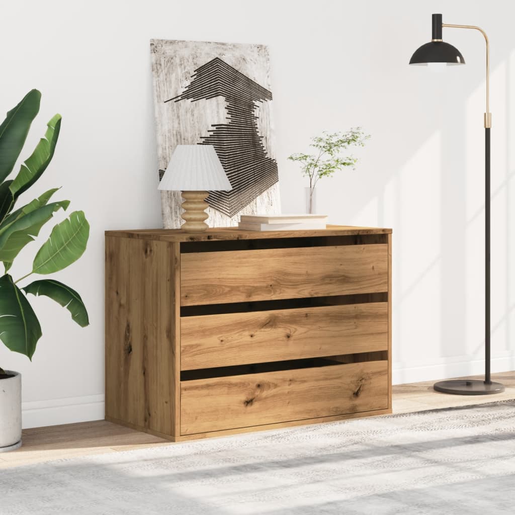 Dulap colt sertare stejar artizanal 80x41x58 cm lemn prelucrat — imaginea 3