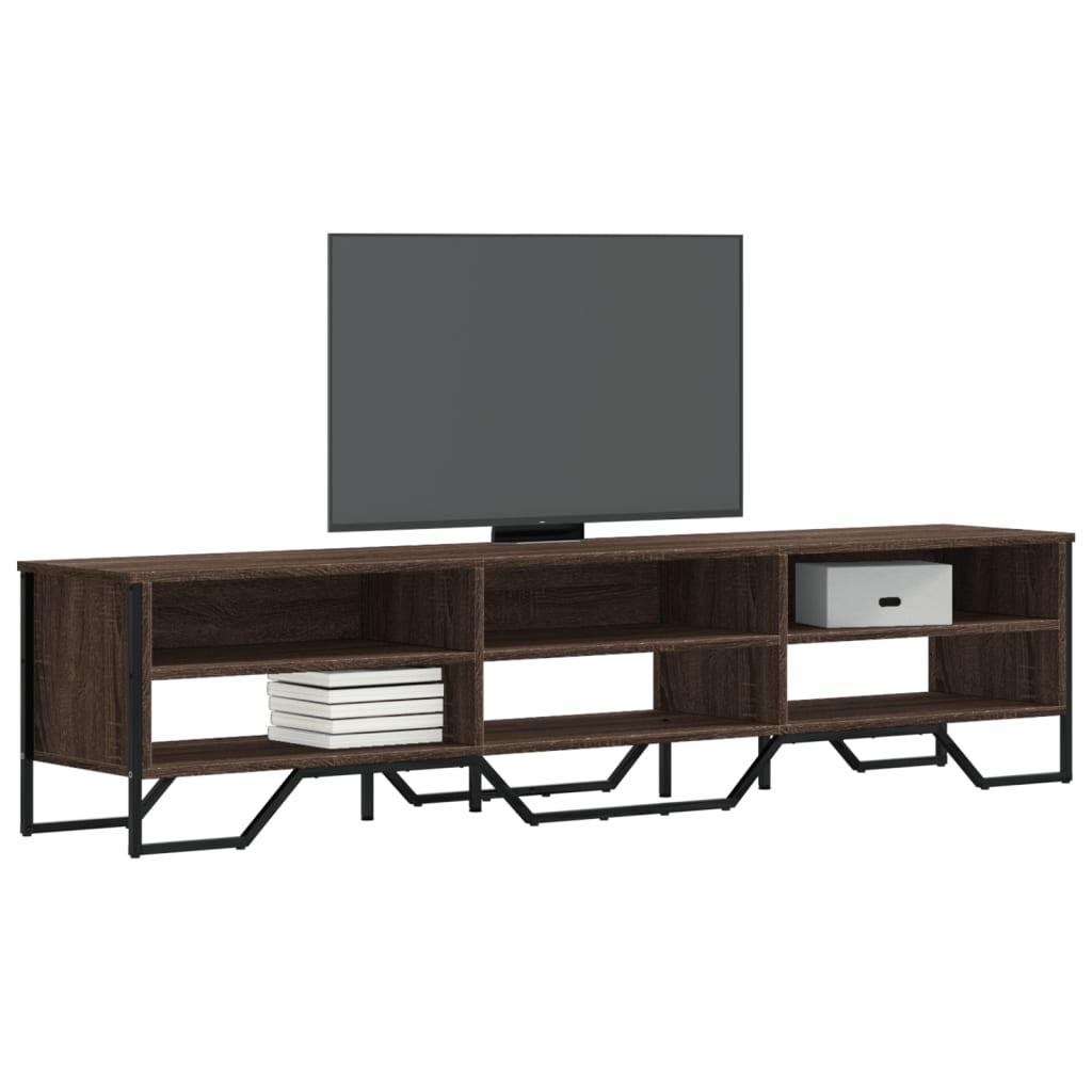 Dulap TV, stejar maro, 180x34x41 cm, lemn prelucrat — imaginea 2