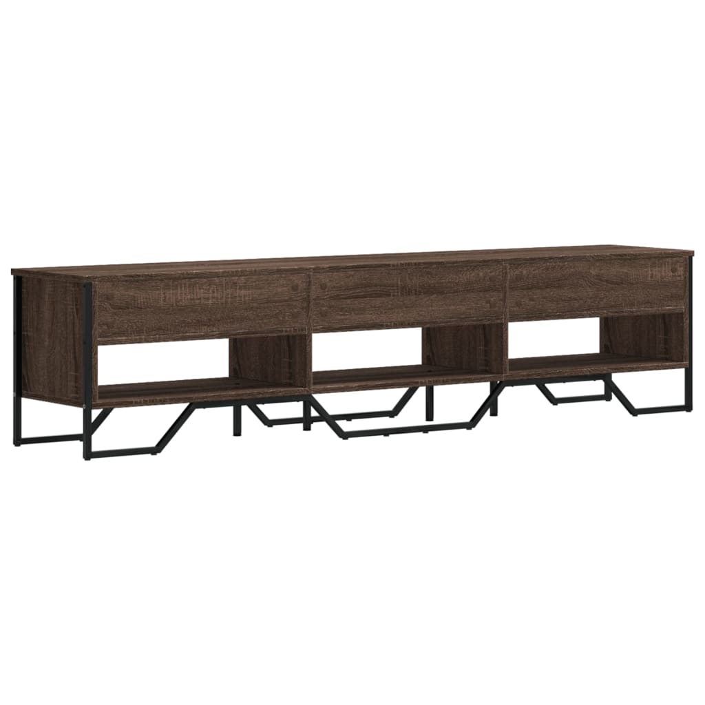 Dulap TV, stejar maro, 180x34x41 cm, lemn prelucrat — imaginea 6