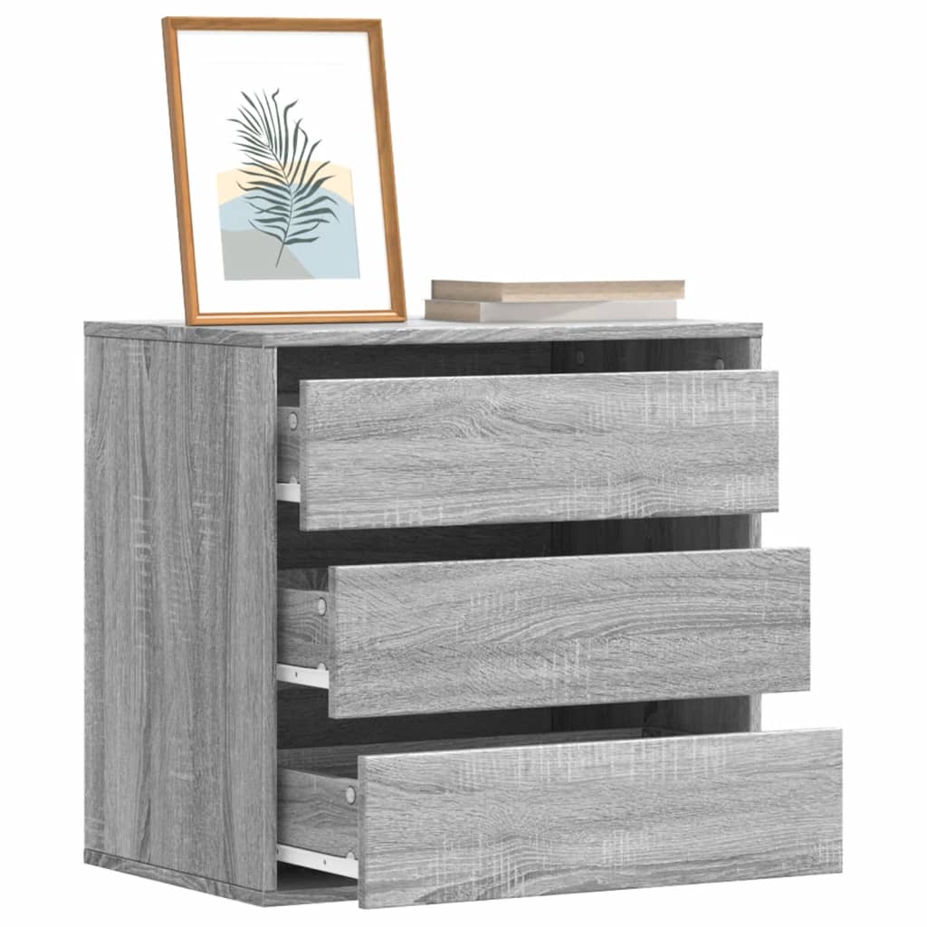 Dulap colt cu sertare sonoma gri 60x41x58 cm lemn prelucrat — imaginea 2