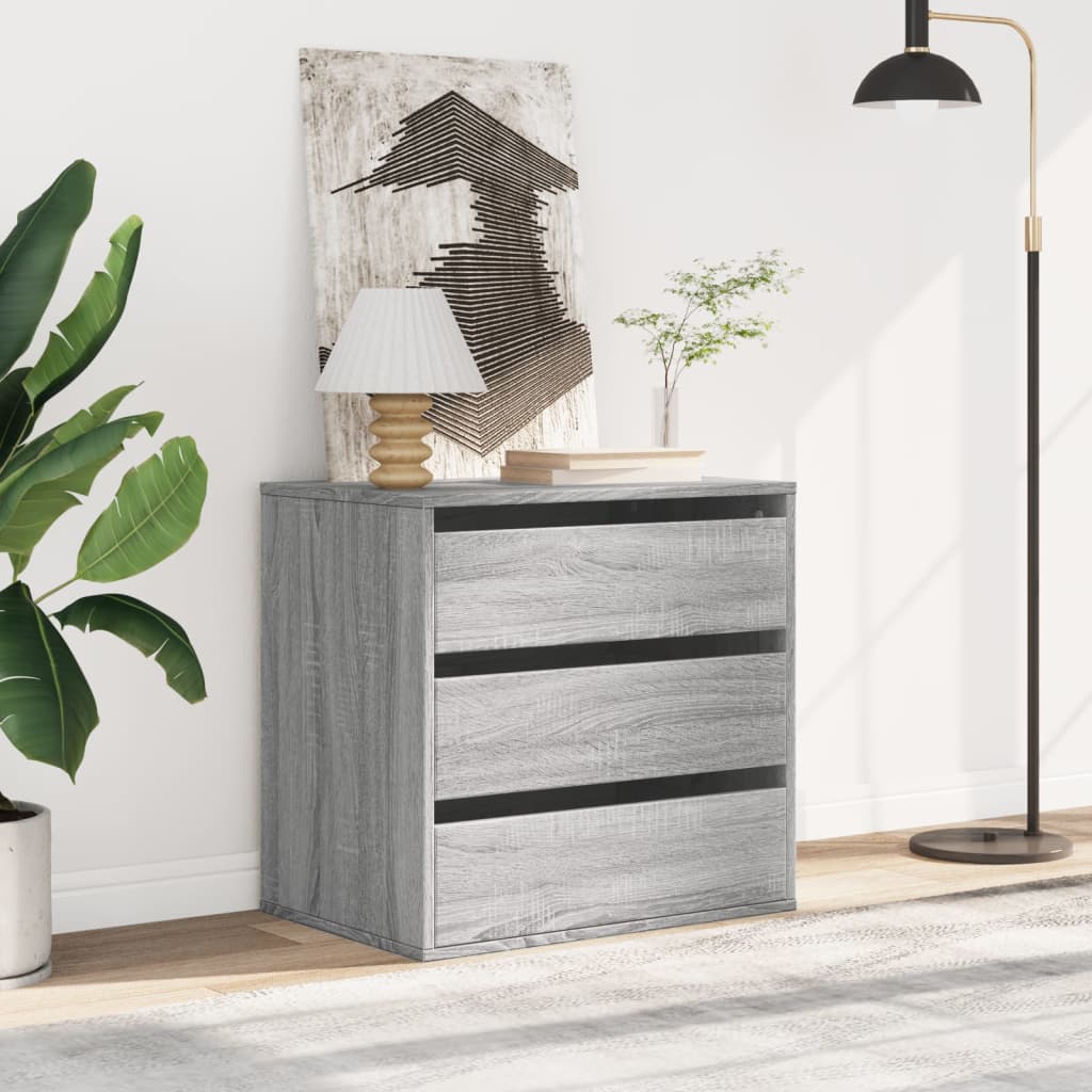 Dulap colt cu sertare sonoma gri 60x41x58 cm lemn prelucrat — imaginea 3