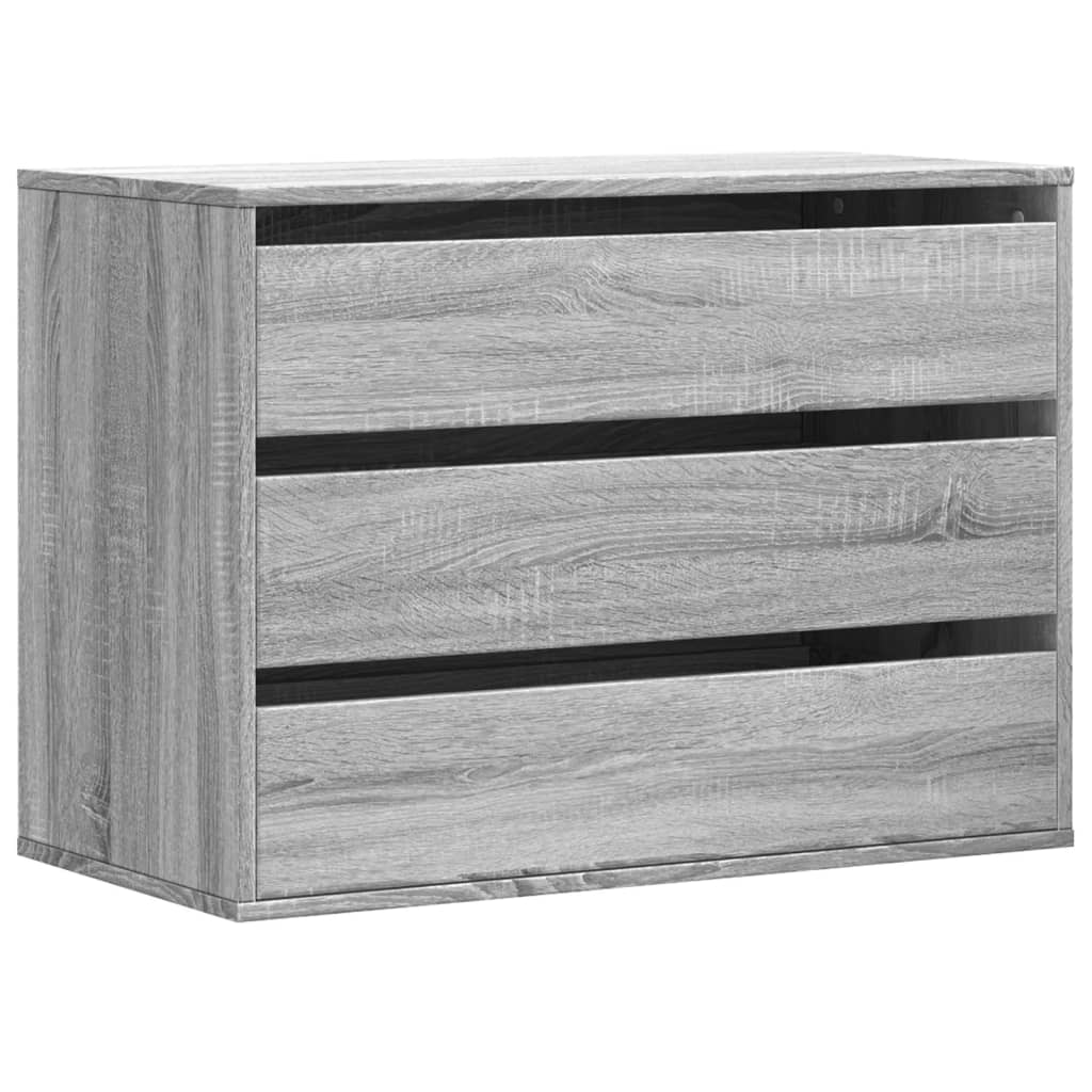 Dulap colt cu sertare sonoma gri 80x41x58 cm lemn prelucrat