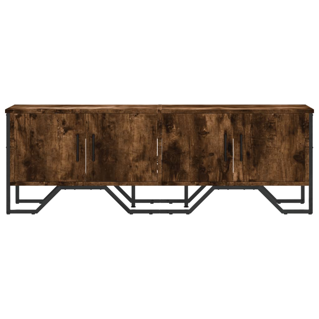 Dulap TV, stejar fumuriu, 122x34x41 cm, lemn prelucrat — imaginea 4