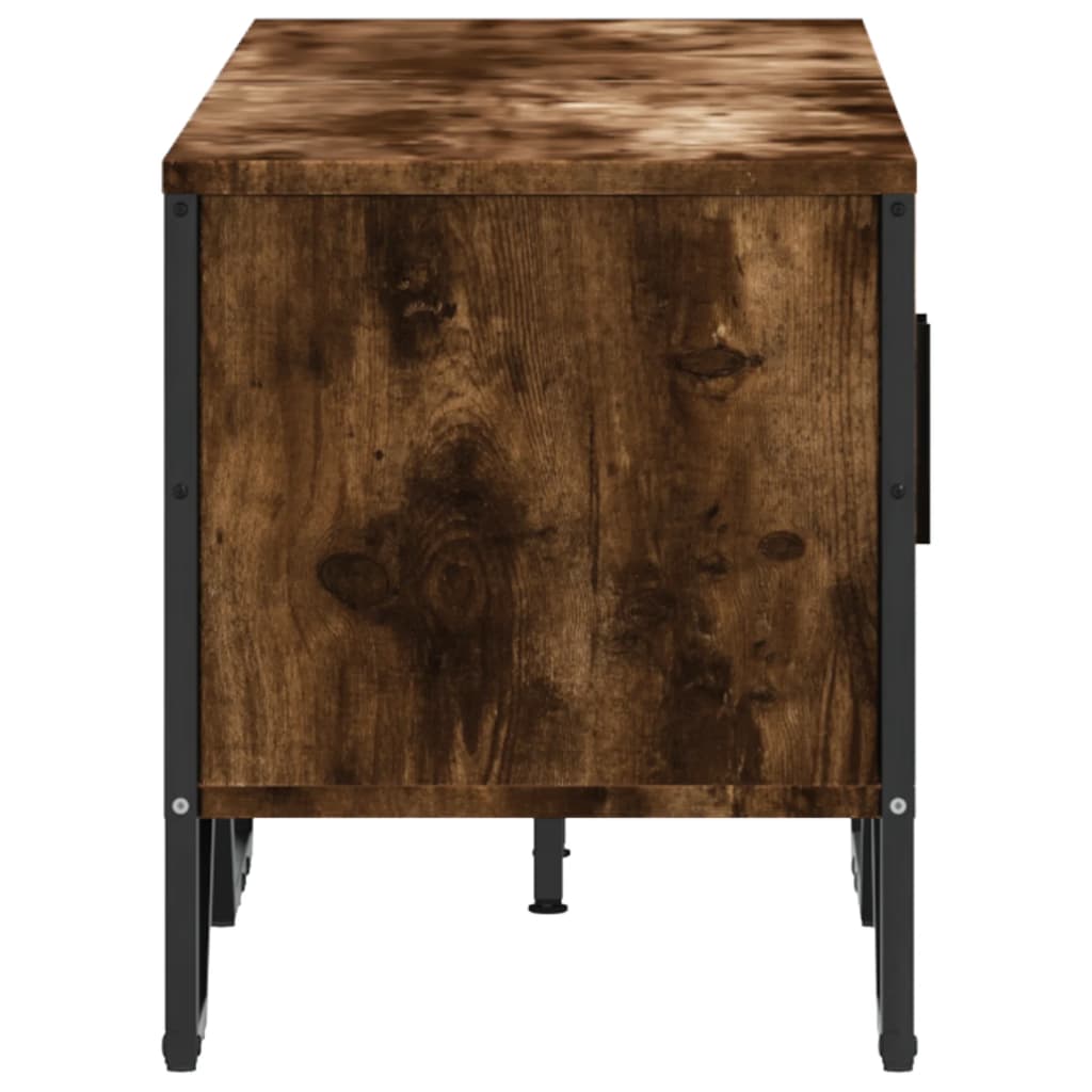 Dulap TV, stejar fumuriu, 122x34x41 cm, lemn prelucrat — imaginea 5