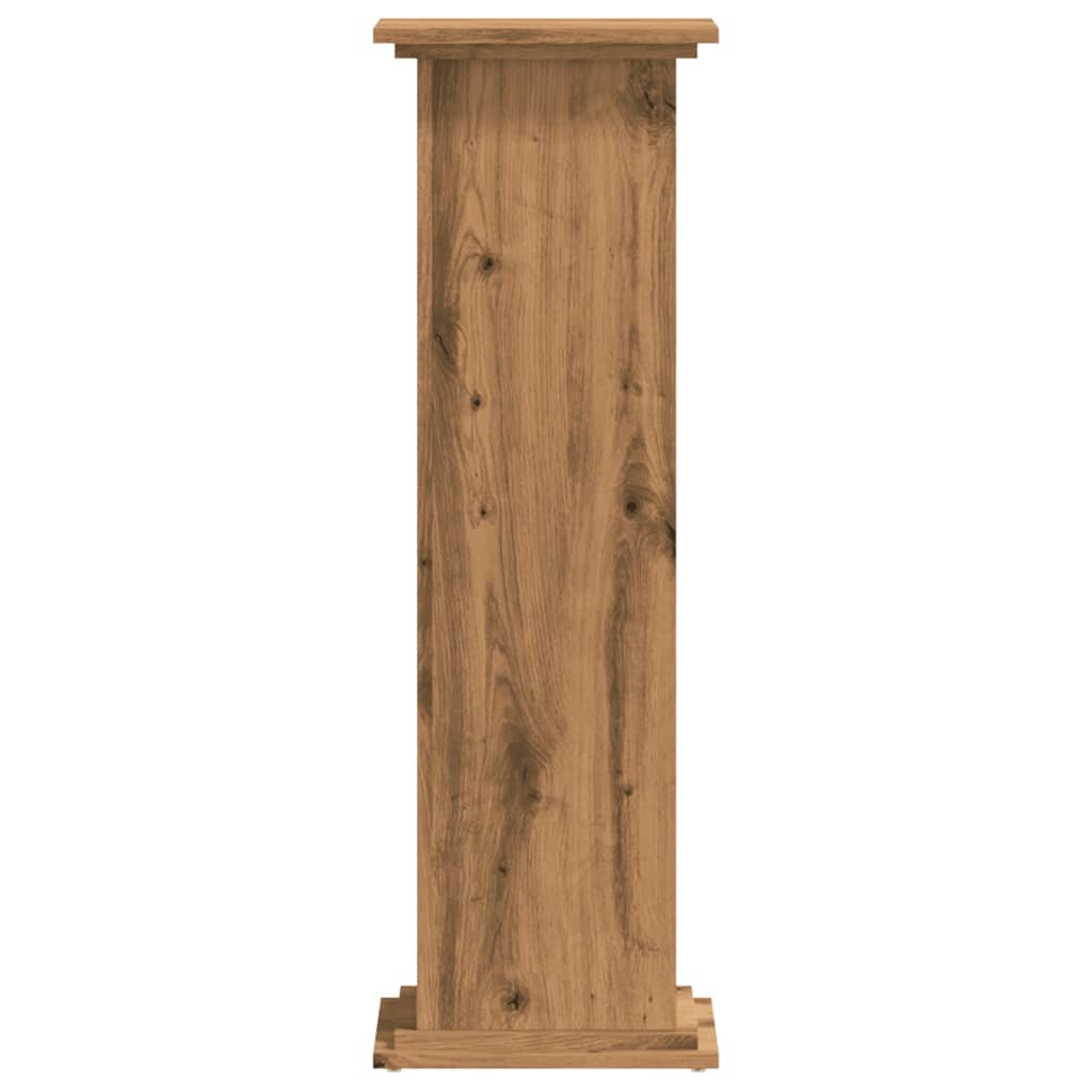 Suport de plante stejar artizanal, 33x33x100 cm, lemn prelucrat — imaginea 4