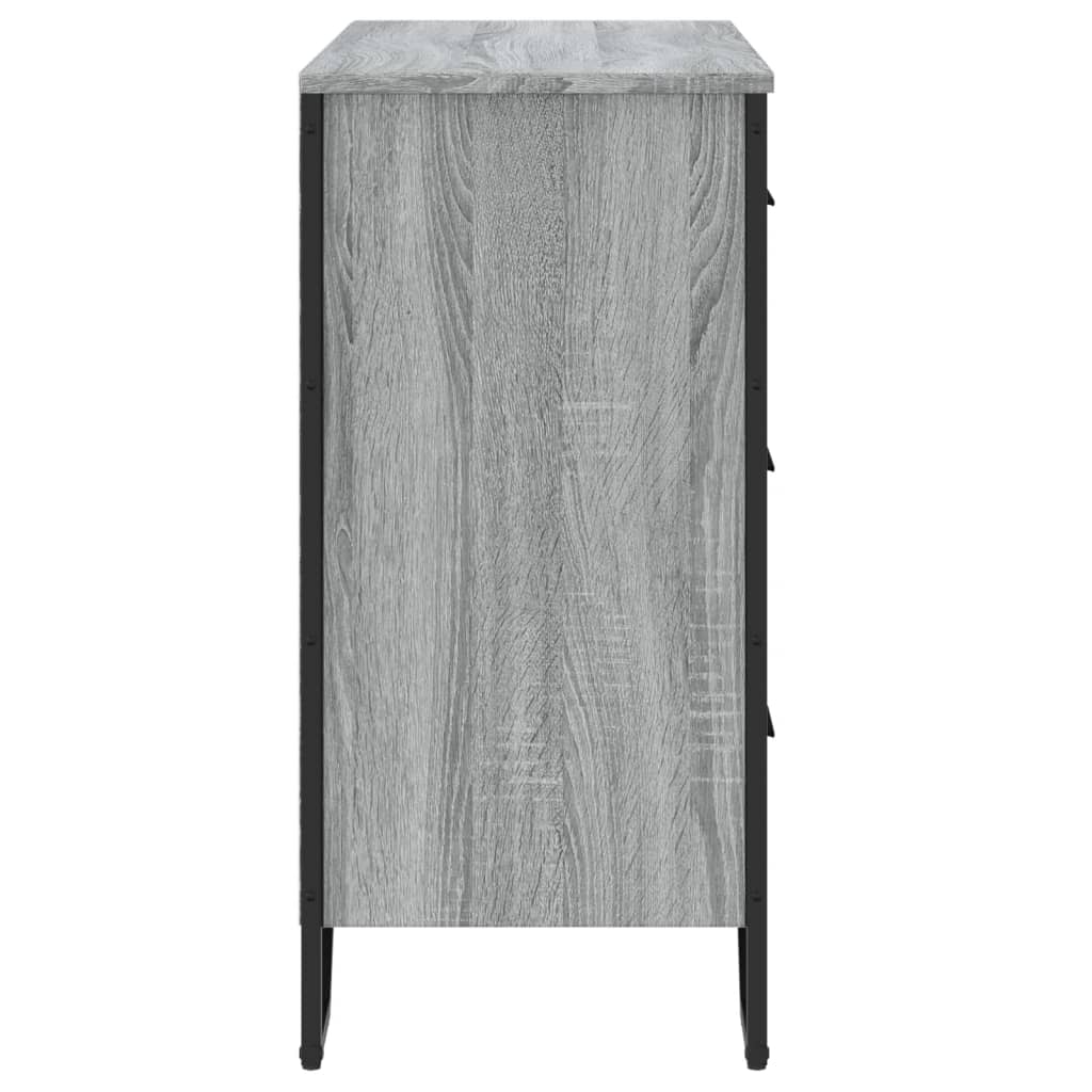 Comoda cu sertare, gri sonoma 91x35,5x74,5 cm lemn prelucrat — imaginea 5