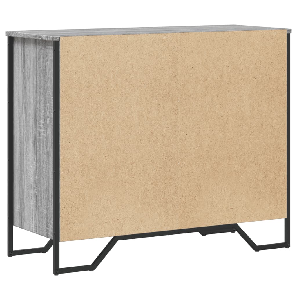 Comoda cu sertare, gri sonoma 91x35,5x74,5 cm lemn prelucrat — imaginea 6