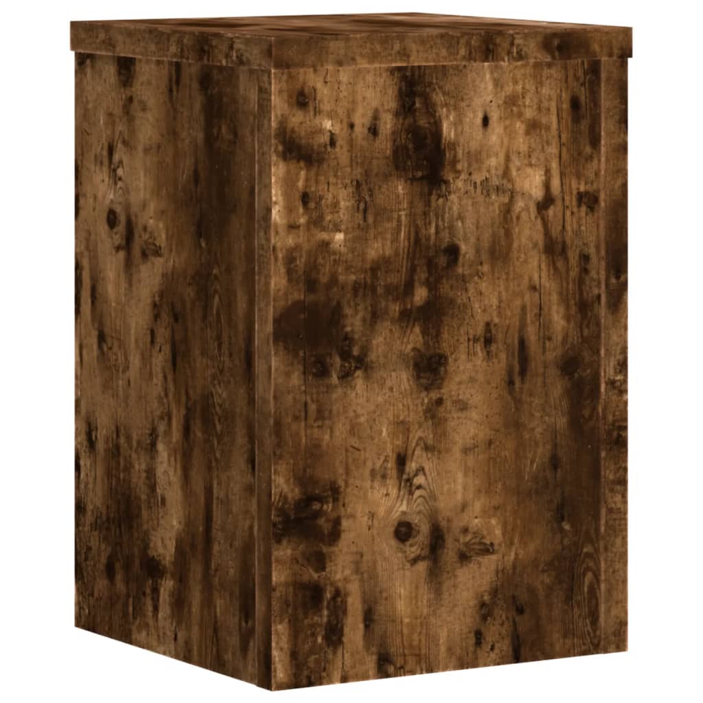 Suporturi de plante 2 buc. stejar fumuriu 25x25x35 cm lemn — imaginea 4