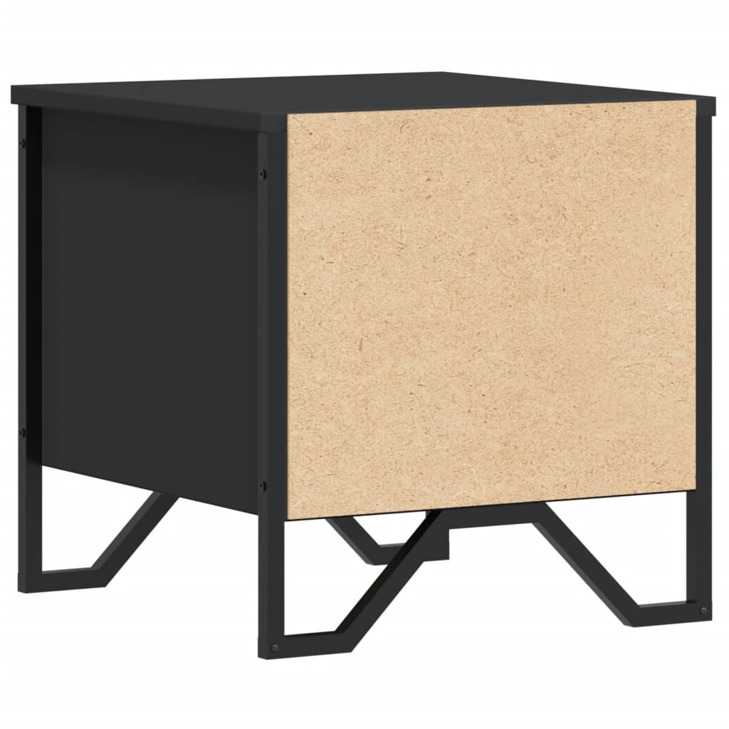 Noptiera, negru, 40x41x40 cm, lemn prelucrat — imaginea 8