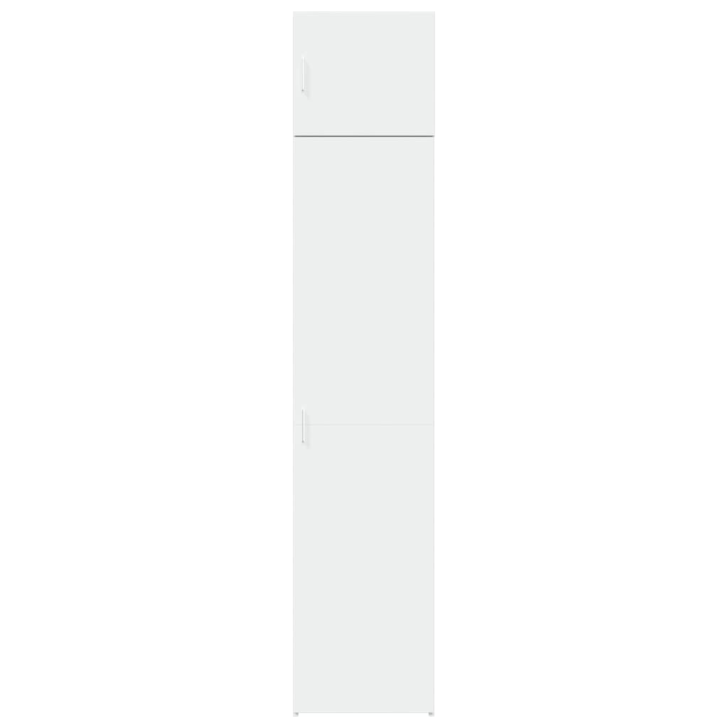 Dulap depozitare slim alb 45x42,5x225 cm lemn prelucrat — imaginea 4