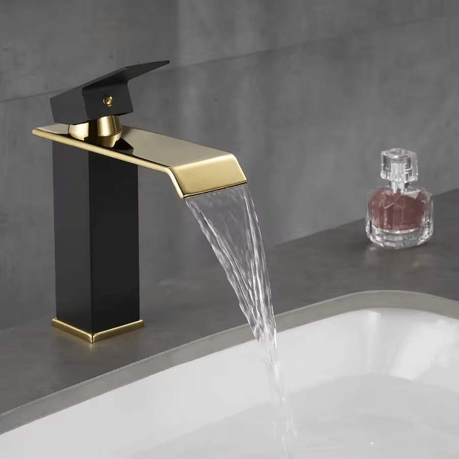 Baterie Lavoar cu montare pe chiuveta, culoare Negru/Auriu ABYZ™ — imaginea 3