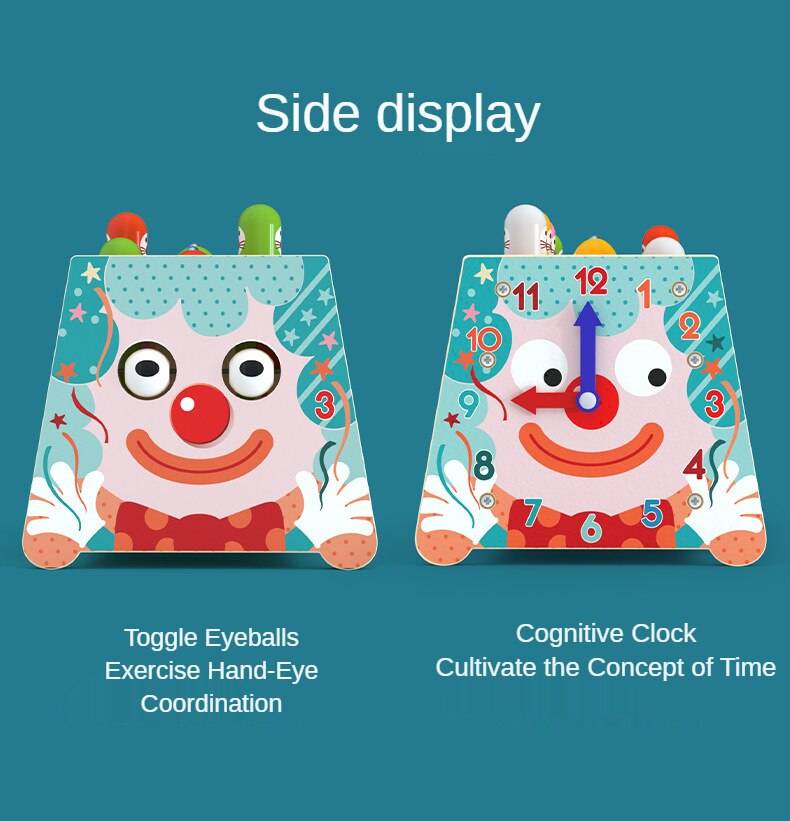 Jucarie educativa tip Banc de Lucru 3 in 1 Joc Prinde Cartita, cu xilofon si ceas — imaginea 3